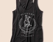 READY TO SHIP Pit Bull Lover Not A Fighter Eco Friendly Racerback Tank Top
