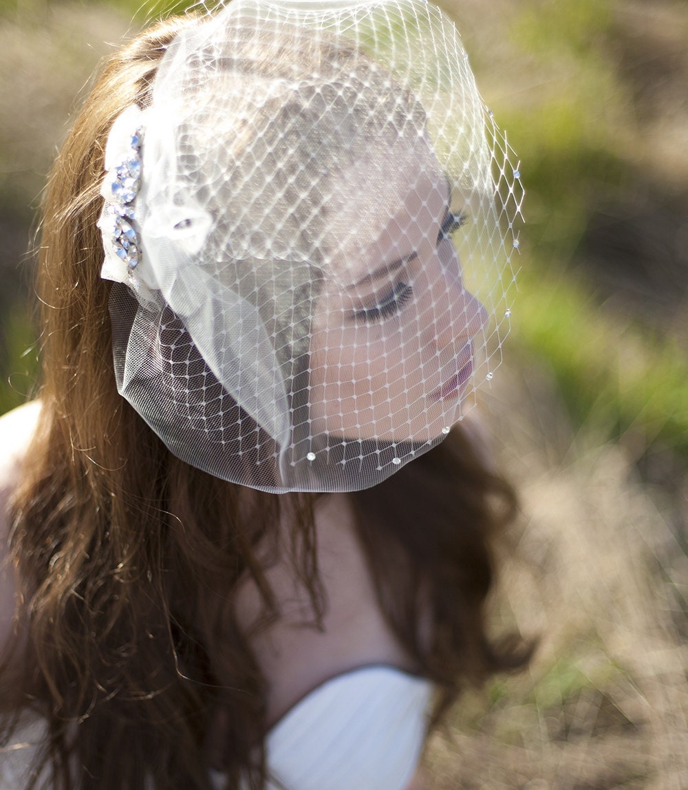 Double Birdcage Veil, Bridal Veil, Wedge Veil, Gabrielle