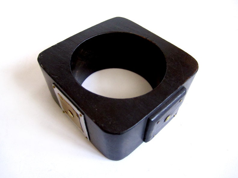 Wooden Minimalist Black Bracelet bangle