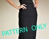 Pattern of high waist pencil skirt  knee ,ankle, or 3/4 length choose your size from 2 to 18 or your mesurments
