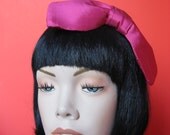 Flirt Bardot Bow in Hot Pink Silk