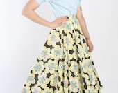 1950s Skirt // vintage 50s circle skirt // Magnolia Bloom