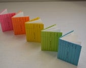 Library Card Notebook Small Mini Pocket Sized Rainbow