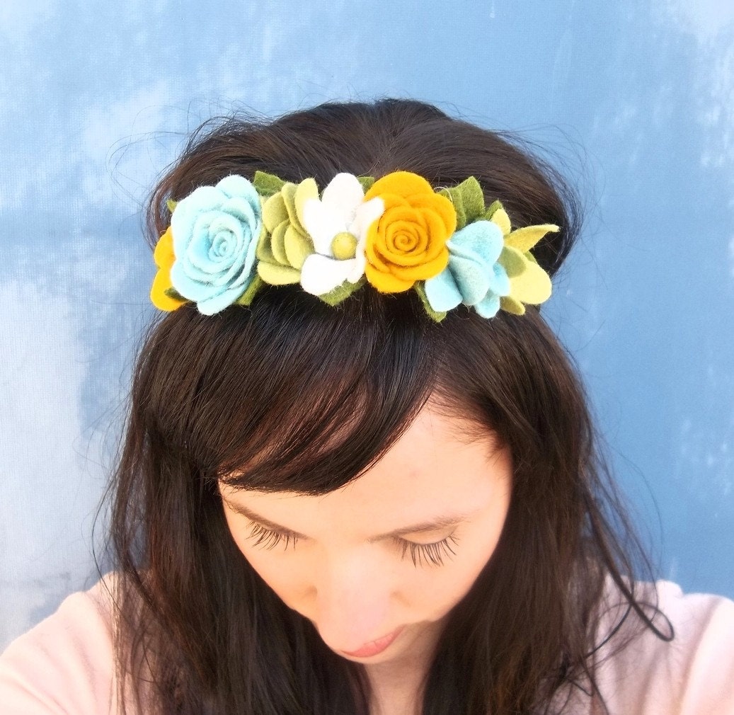 Spring boho headpiece - half crown