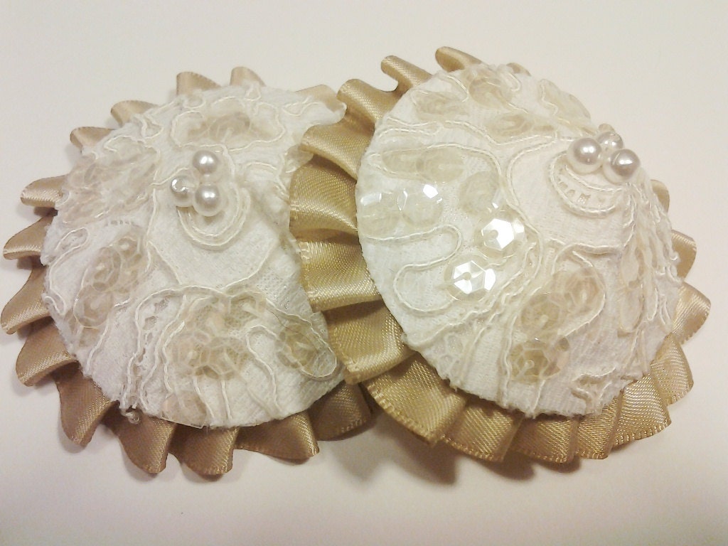Wedding Lace and Pearl Burlesque Pasties