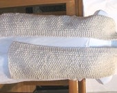 Hand Knit Mens Scarf Cream, Off White
