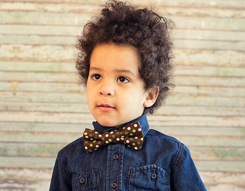 brown polka dot bow tie for little boy: The Mathematician