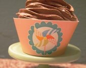 Printable Pinwheel Party Cupcake Wrappers - Featured on Hostess with the Mostess