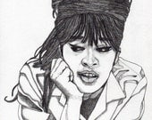 RONNIE 2 - Original Signed Paul Nelson-Esch - Pencil Drawing Art Illustration - Free Worlwide Shipping