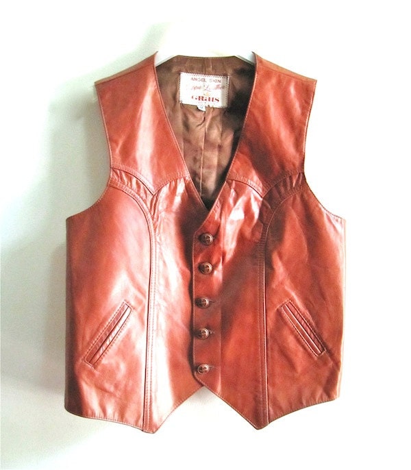 Angel Skin Nappa Leather Vest by Grais Size M