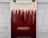 Carrie // Vintage Inspired Horror Movie Poster // 13X19 Scifi Thriller Art Print