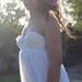 Wedding Dress  Soft Chiffon with Vintage lace Bodice Strapless Baby-doll  - Alora Gown SAMPLE SALE