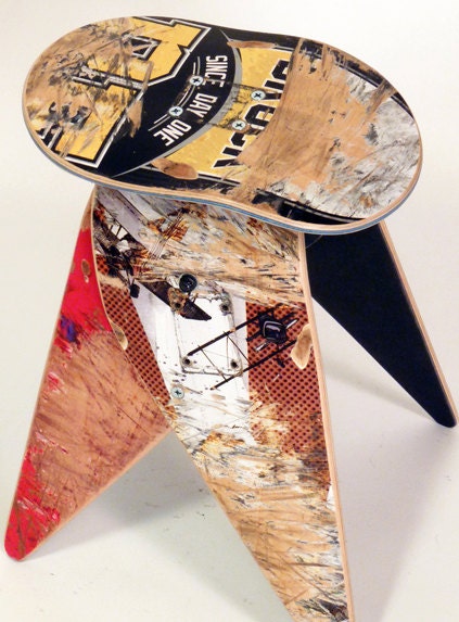 No.357 - Recycled skateboard stool