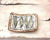 Ceramic Soap Dish with Leaf Motif 3