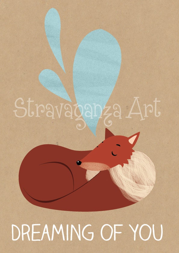 The little prince, Print, Illustration,  sleeping fox, kids, wall art, nursery decor, home decor,