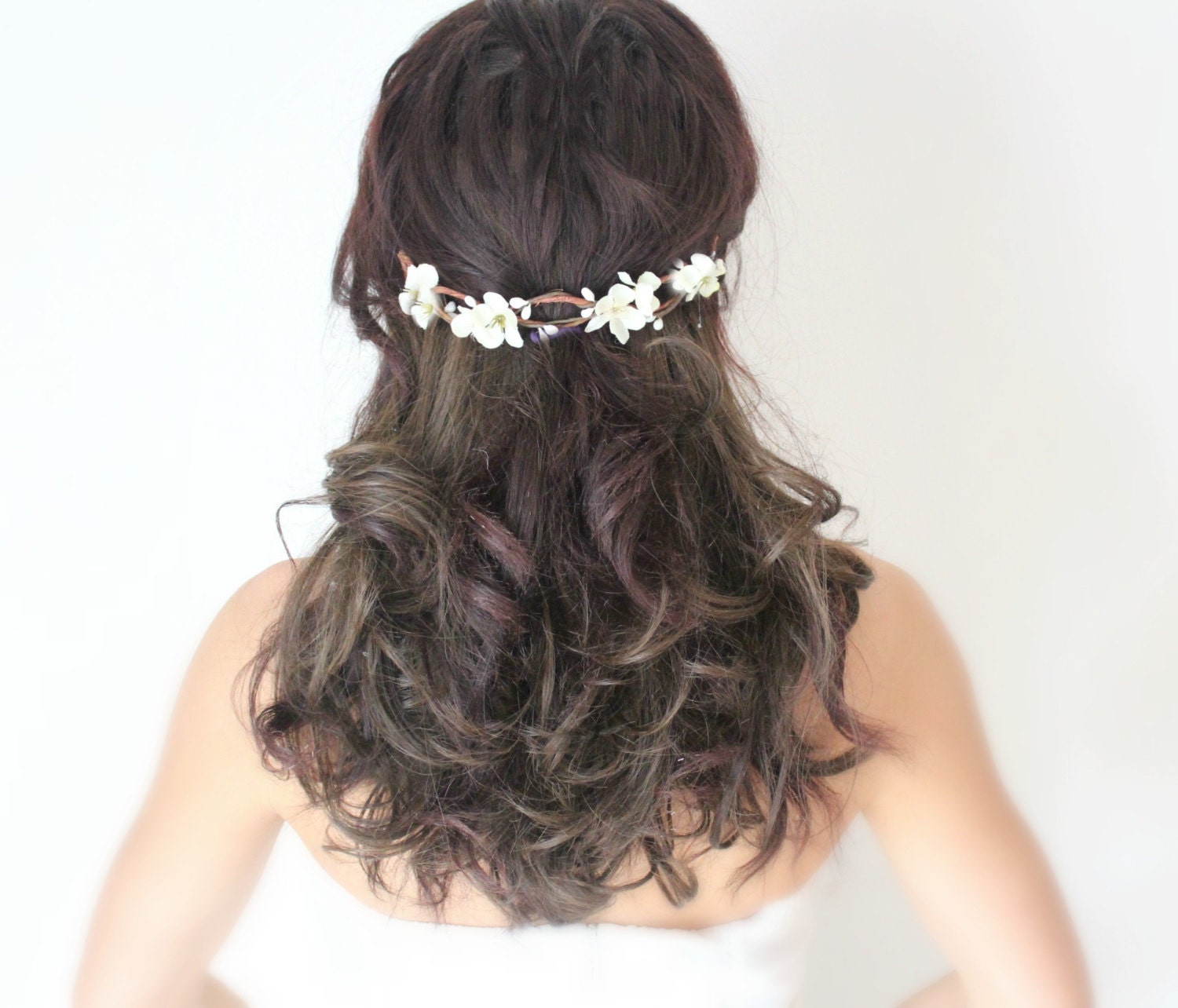 Ivory Flowers Hair Comb, Woodland 'Le Lait', wedding accessory, bridal headpiece,