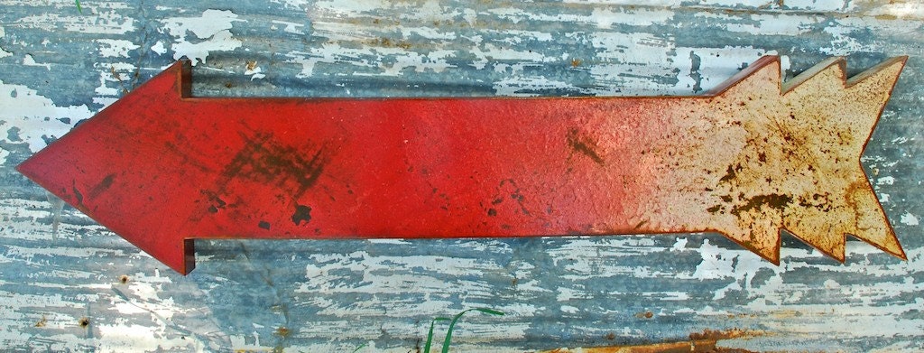 Metal Arrow, Home Decor, Vintage Inspired Metal Arrows - Drop Metal - Custom Listing