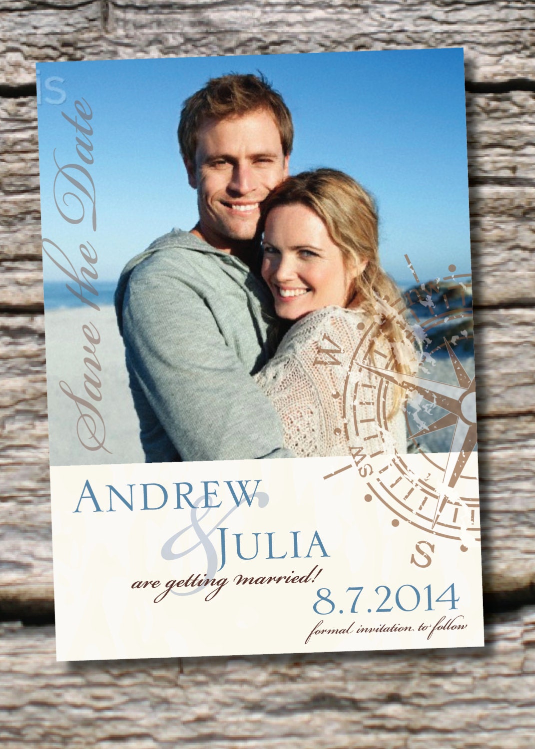 ANTIQUE COMPASS Wedding Save the Date- You Print Il_570xn