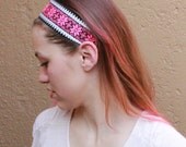 Beauty, pink and black headband