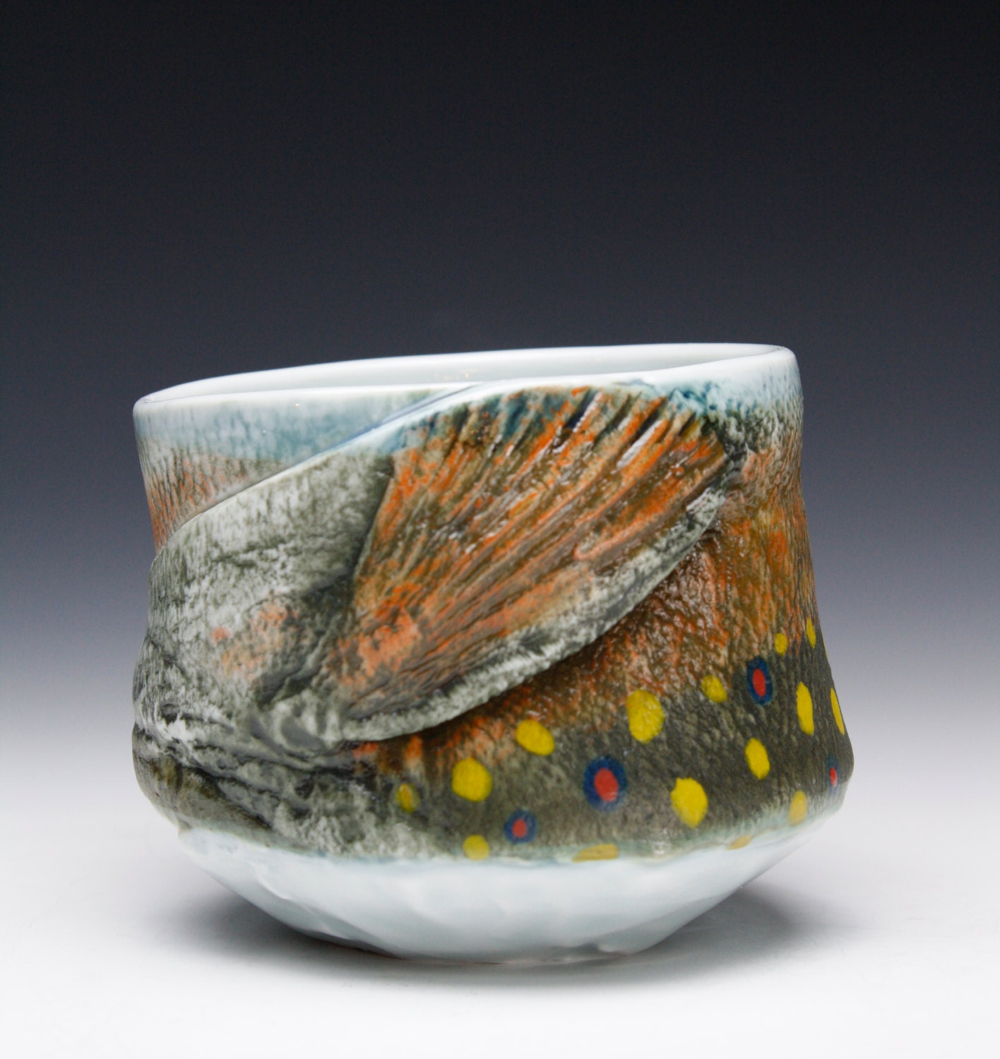 Porcelain Fish Yunomi  (Nature as Objects)