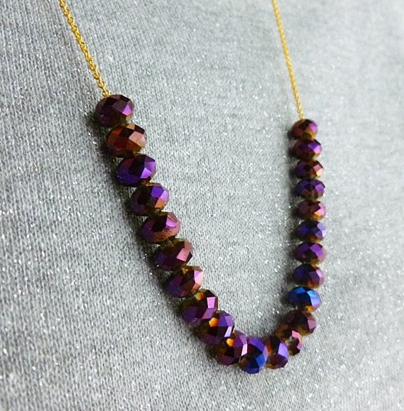Geometric Purple Plum Necklace
