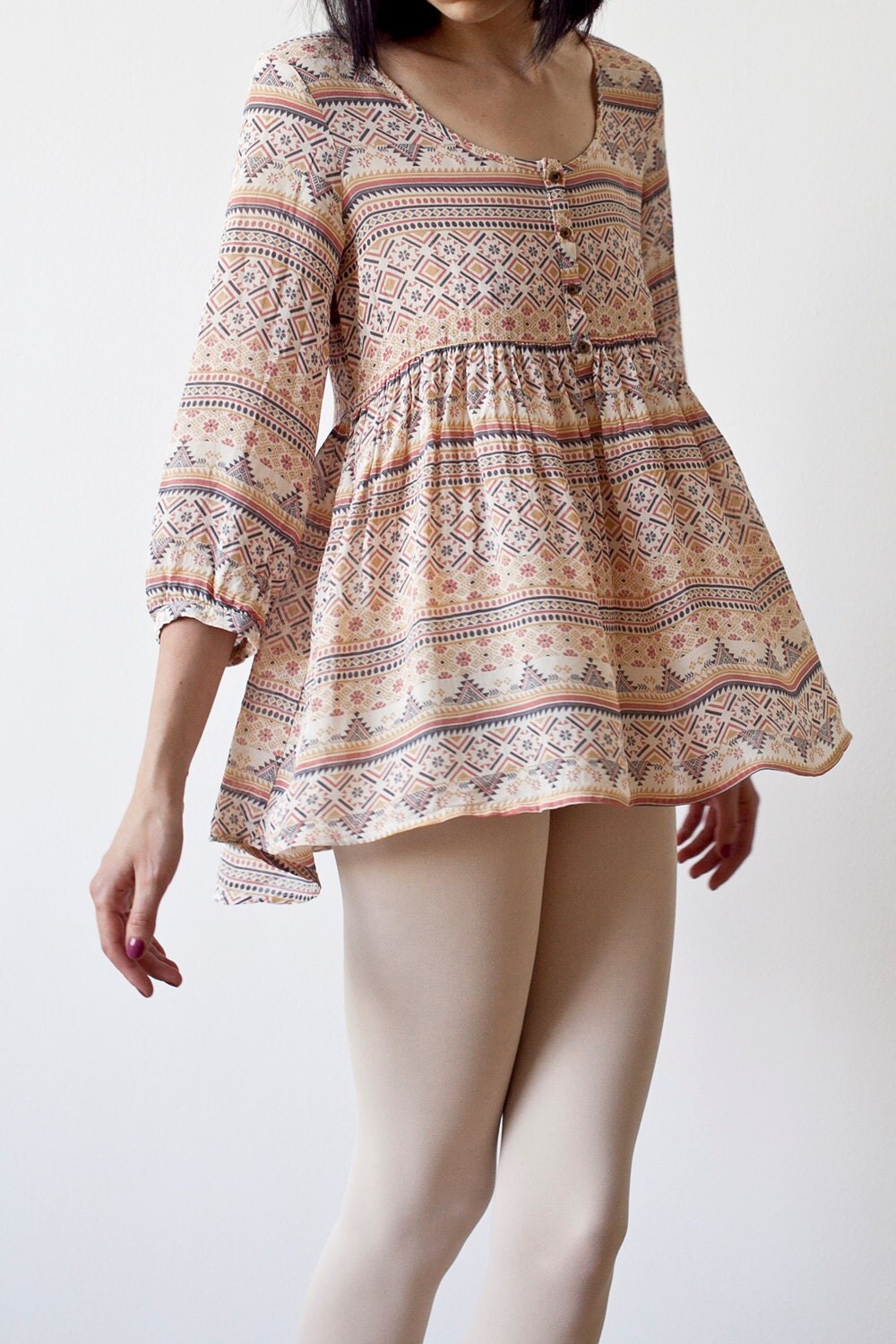 Navajo inspired pattern Vintage mini dress