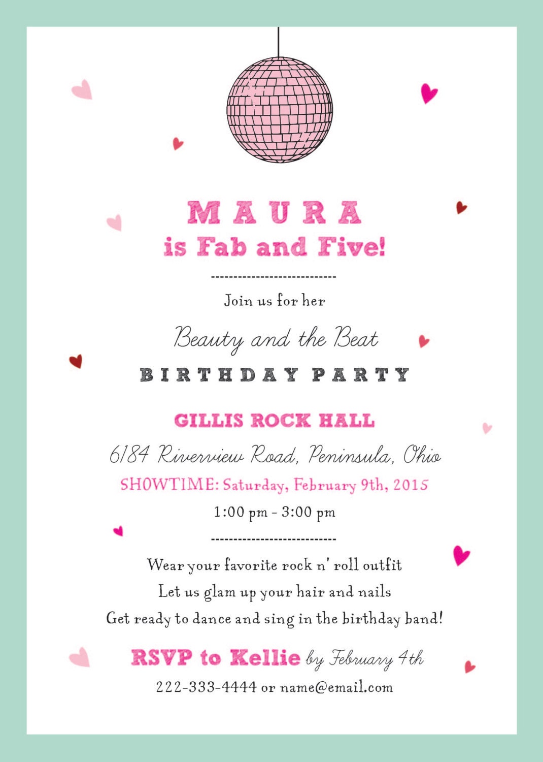 Disco Ball Birthday Invitations