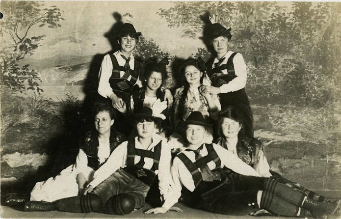 Vintage Photo Postcard "Entertainers", Photography, Paper Ephemera, RPPC, Old Photo, Collectibles - 0218