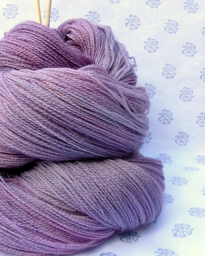 Hand Dyed Lace Yarn, merino wool, machine washable, pink, brown, grey
