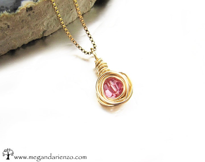 October Birthstone Necklace - simplicity