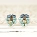 Vintage Blue Beaded Earrings - Made in Japan