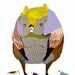 Kids Decor.Bear and Birds. limited edition art print by Ashley Percival. Kids Wall Decor.