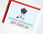 Father's Day Card - You're My Favorite Grillmaster - Happy Father's Day - Card for Dad