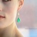 Green Onyx Earrings - Sapphire earrings - Gemstone earrings - Gold drop earrings - Dangle Earrings Mother's Day Gift