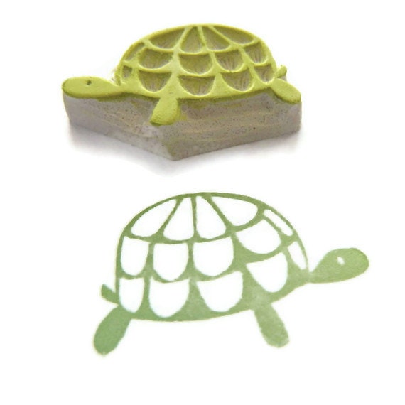 Slow and Steady Turtle Stamp - Rubber Stamp - Cling Rubber Stamp