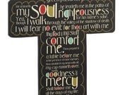 Scripture Art, Psalm 23 Cross - Hope Shines Through by Amylee Weeks