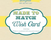 Digital Wish /  Prediction / Advice Card - 4x6 File - Made to Match Any Sunnyside Design