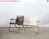 SALE Vintage Lawn Chairs / 1950s Metal Folding Chairs - 86home