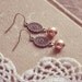 flower and pearl earrings.