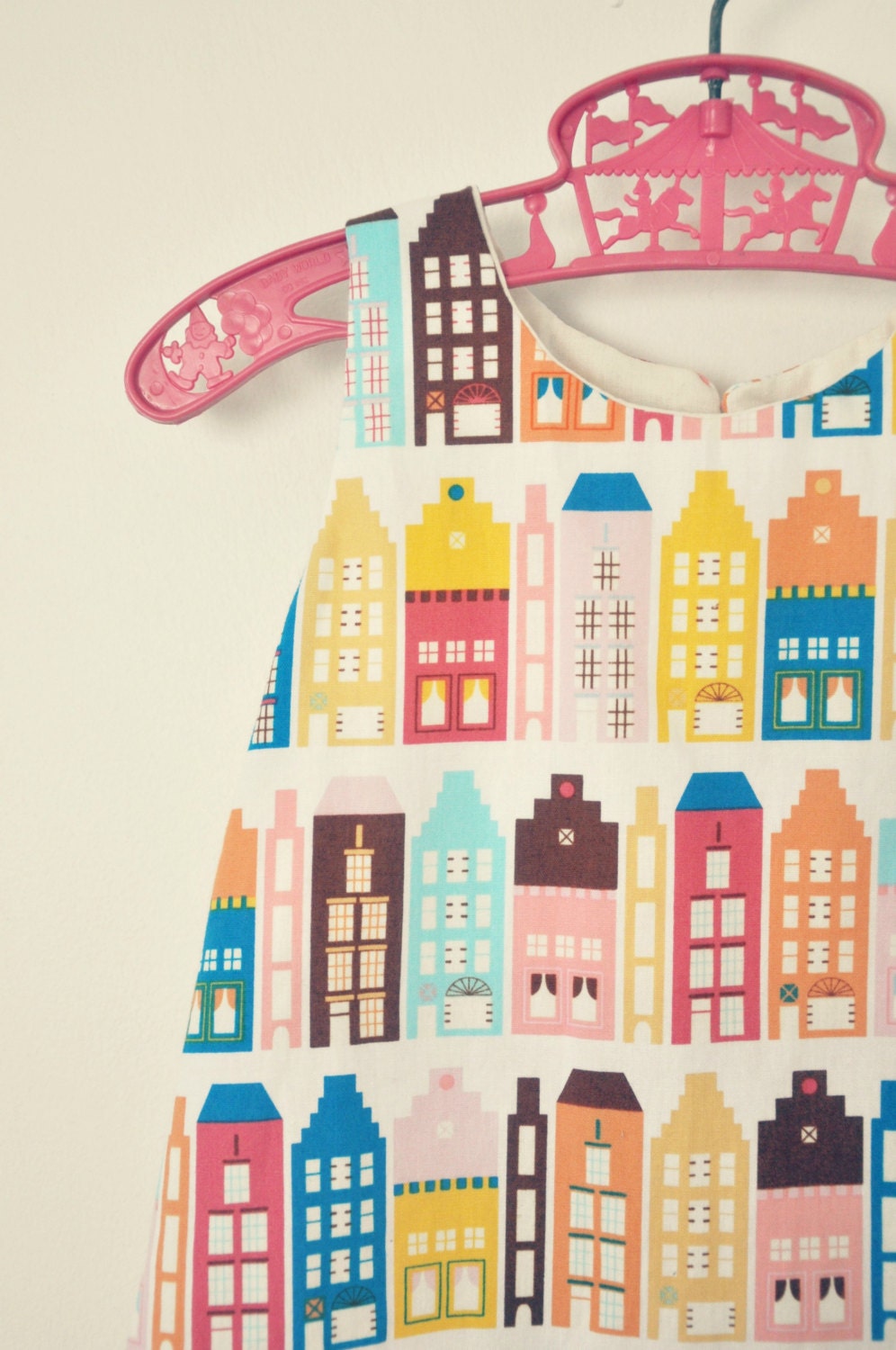 candy colored dollhouses. sleeveless toddler dress