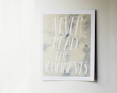 never read the comments - quote print poster - 11x14"