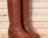 Brown Hippie Size 7 Womens Boots
