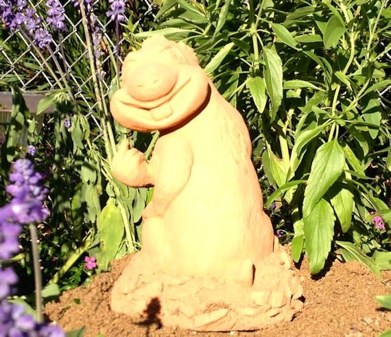 F%CK YOU GOPHER (rated pg) - Solid Stone Original Garden Sculpture (s/v)
