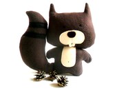 Squirrel stuffed toy soft toy rag doll squirrel softie squirrel plushie plush toy stuffed animal woodland handmade toy brown 26 cm 10.2"