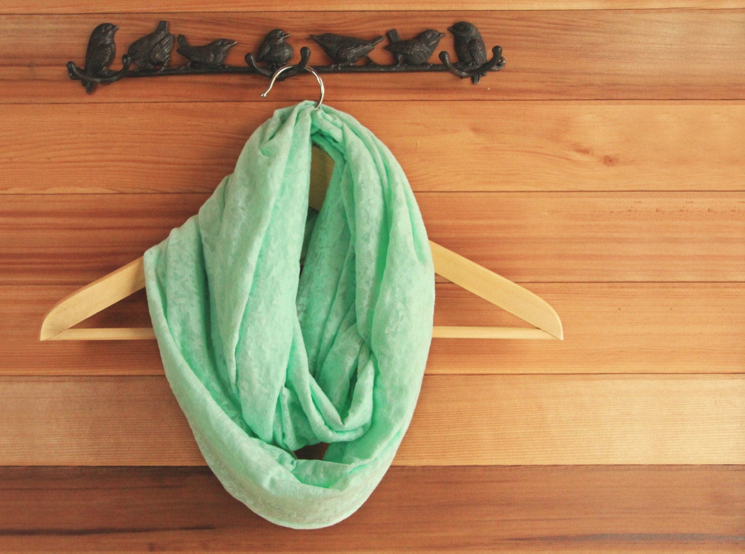 mint infinity scarf - mint green circle scarf, eternity scarf, loop scarf, tube scarf, summer infinity scarf