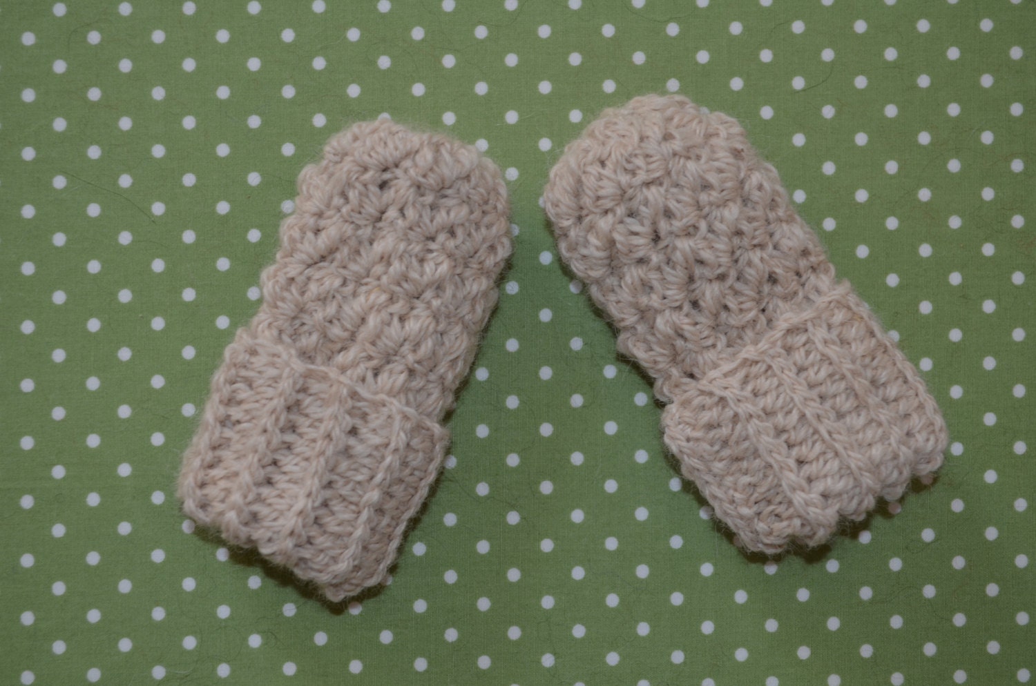 Thumbless Baby Mittens Natural Alpaca Cream up to 18 months eco friendly