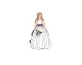 Child Fashion Illustration (12 and under) - Custom Portrait - 8.5 x 11"
