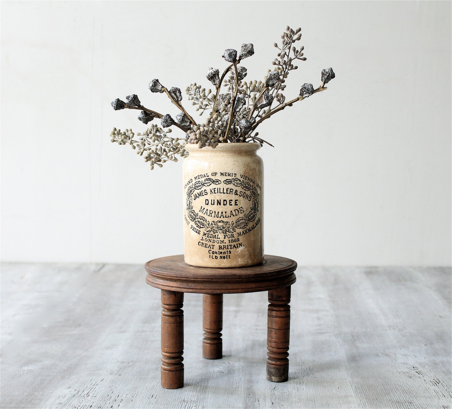 Vintage Wooden Three Legged Stand