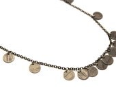 Janice- Coins and Gunmetal Necklace