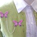 Pink Spring Butterfly Double Brooch Summer Trend Butterflies Pin